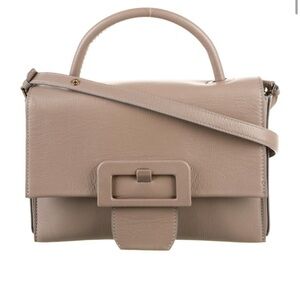 Maison Martin Margiela gray leather handle bag with shoulder strap